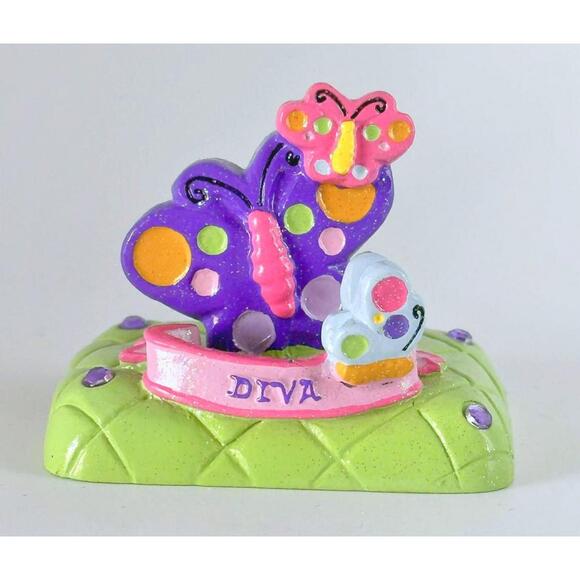 Claire's Colorful Butterfly Trinket Box - 'DIVA' Design - Picture 2 of 6